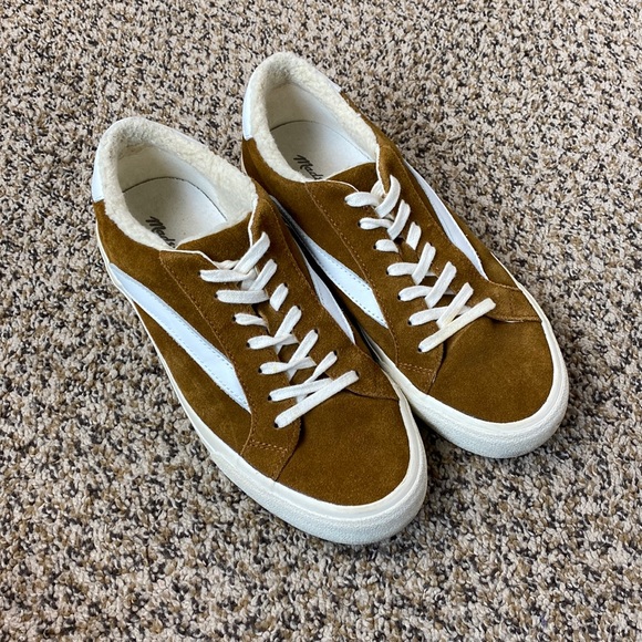 Madewell Sidewalk Low Top Suede Sherpa Sneakers - Picture 3 of 10